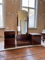 Kast met spiegel en marmeren bladen, Antiek en Kunst, Ophalen