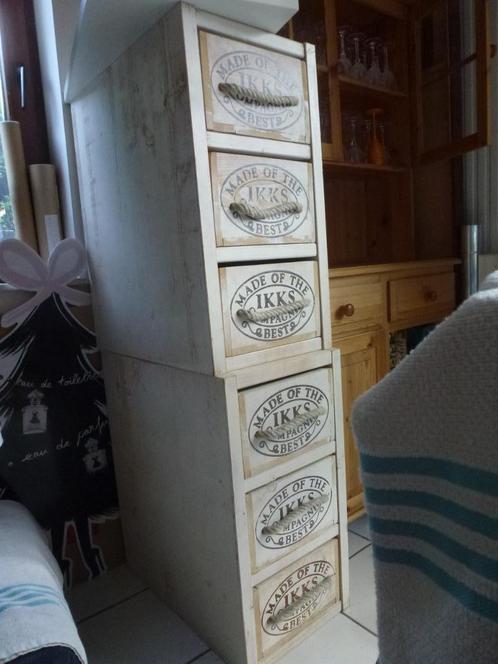Set van 2 meubelblokladen in helder massief hout | IKKS bure, Huis en Inrichting, Kasten | Ladekasten, Gebruikt, Minder dan 100 cm