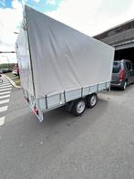 Dubbelassige aanhangwagen met dekzeil, Auto diversen, Aanhangers en Bagagewagens, Ophalen of Verzenden, Zo goed als nieuw