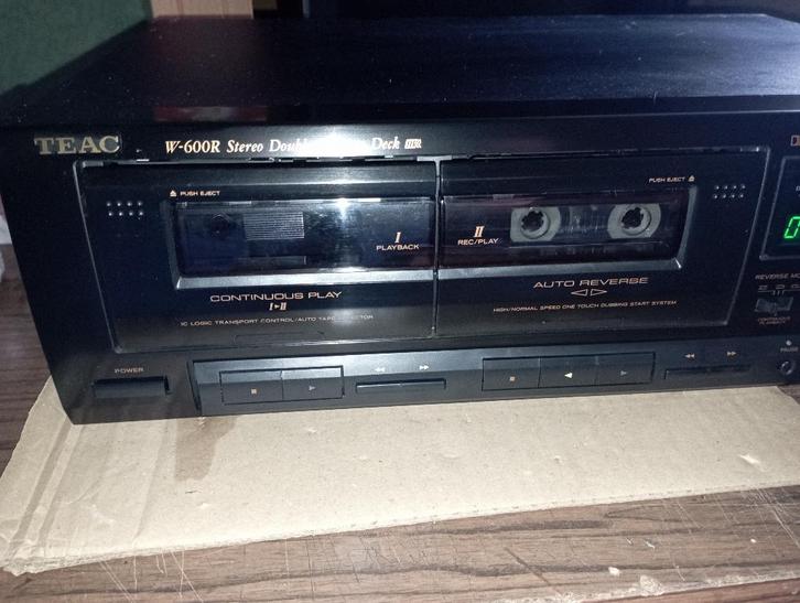 Teac W600R dubbeldekscassette met automatische omkering, Audio, Tv en Foto, Cassettedecks, Dubbel, Overige merken, Auto-reverse