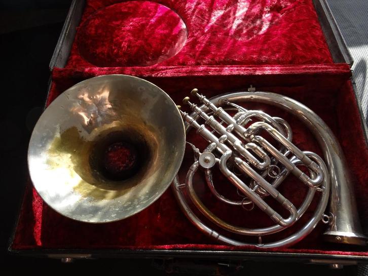 Cor à Pistons SELMER Vuillemin(Thevet) 1930's., Muziek en Instrumenten, Blaasinstrumenten | Hoorns, Gebruikt, Bes-hoorn, Ophalen of Verzenden