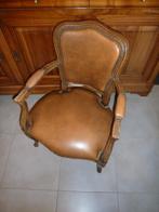 Superbe fauteuil cabriolet Louis XV cuir, en super état,10kg, Antiquités & Art, Enlèvement ou Envoi