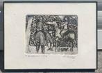 eau forte cavaliere epreuve d artiste signe andre goezu, Enlèvement ou Envoi