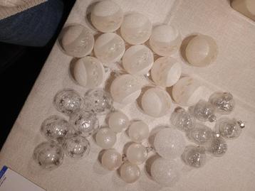 Set witte / doorzichtige kerstballen beschikbaar voor biedingen