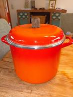 Grande casserole émaillée orange 25 cm, Huis en Inrichting, Keuken | Potten en Pannen, Ophalen of Verzenden, Zo goed als nieuw