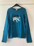 Petrol longsleeve 'luck' - Okaïdi - maat 152, Kinderen en Baby's, Kinderkleding | Maat 152, Gebruikt, Okaïdi, Meisje, Ophalen of Verzenden
