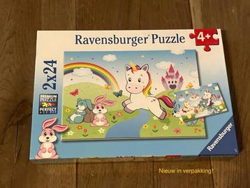 Puzzel 2 x 24 stukken - Eenhoorn beschikbaar voor biedingen