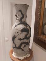 Vintage Chinese Nanking Craquelé Vaas met Draak. Circa 1875., Antiek en Kunst, Ophalen