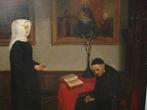 CONSTANTIN MEUNIER °1831-1905 huile/toile 'Le vieux curé', Enlèvement