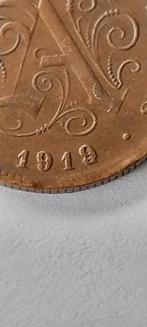 2 cent 1919 frans 2de 9 over 4, Postzegels en Munten, Munten | België, Verzenden, Metaal, Losse munt
