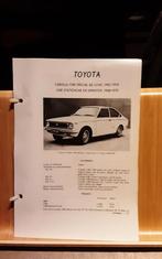 Toyota corolla technische fiche, Livres, Comme neuf, Enlèvement ou Envoi, Toyota