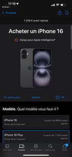 Iphone 16plus 256gb noir, Telecommunicatie, Mobiele telefoons | Apple iPhone, Gebruikt, Overige modellen, Zwart, Zonder simlock