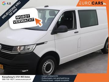Volkswagen Transporter L2H1 Dubbele cabine 5 persoons Navi A, Auto's, Voorwielaandrijving, Gebruikt, 4 cilinders, Volkswagen
