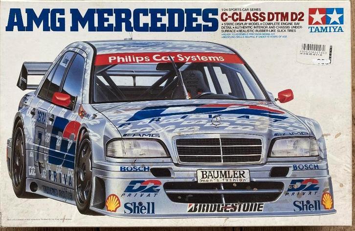 DTM C-Class D2 AMG Mercedes Schaal 1:24, Hobby en Vrije tijd, Modelbouw | Auto's en Voertuigen, Nieuw, Auto, Groter dan 1:32, Tamiya