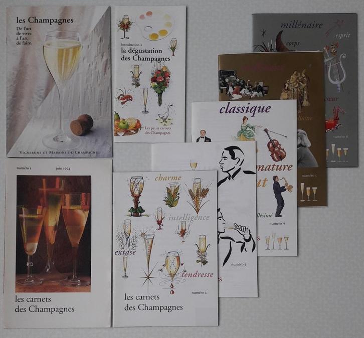 set van 2 boeken en 8 boekjes over Champagne, Verzamelen, Wijnen, Zo goed als nieuw, Champagne, Frankrijk, Ophalen of Verzenden