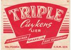 Bieretiket België : Cuykens Lier Triple, Verzamelen, Verzenden, Gebruikt, Overige typen, Overige merken