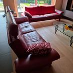 salon merk Mustering, Huis en Inrichting, Fauteuils, Ophalen, Gebruikt, Modern, Leer