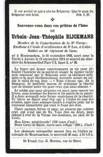RP Urbain Rijckmans  Oorlogsslachtoffer Anvers 13/9/1914, Verzamelen, Bidprentjes en Rouwkaarten, Ophalen of Verzenden