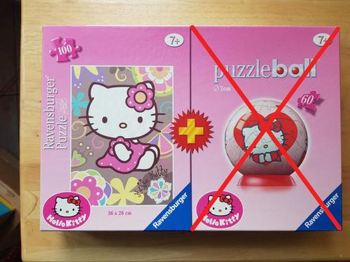 Puzzle Hello Kitty (100 pièces), Kinderen en Baby's, Speelgoed | Kinderpuzzels, Gebruikt, 4 tot 6 jaar, Meer dan 50 stukjes, Ophalen
