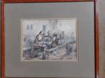 Jean Baptiste Madou  1796 - 1877  Aquarel Ruzie Soldaten, Verzenden