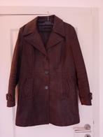 Lederen dames jas, Kleding | Dames, Jassen | Winter, Ophalen, Zo goed als nieuw, Maat 42/44 (L), Bruin