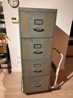 Oude stoere industriële metalen ladenkast kast archiefkast, Huis en Inrichting, Kasten | Lockerkasten, Ophalen, Gebruikt