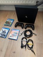 Ps4 pro met ssd upgrade 1000 gb, Ophalen, Zo goed als nieuw, Met 2 controllers, Pro