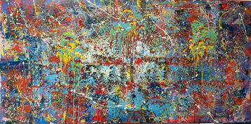 Valera- Kleurrijke abstract- Handgeschilderd- Uniek- XXL beschikbaar voor biedingen