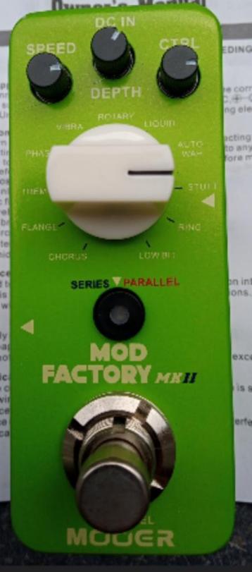 Mooer Mod Factory MkII (11x mod, Tap Tempo, momentary footsw