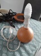 lampe appoint boule bois pin hauteur 15 cm sans empoule, Bois, Utilisé, Enlèvement ou Envoi