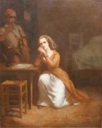Victor Jacques Renault des Graviers (1816-1904): Biddende, Antiek en Kunst, Kunst | Schilderijen | Klassiek, Ophalen of Verzenden
