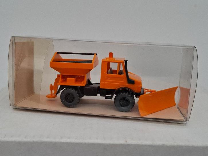 Unimog sneeuwschuiver - Wiking 1/87, Hobby en Vrije tijd, Modelauto's | 1:87, Zo goed als nieuw, Bus of Vrachtwagen, Wiking, Verzenden