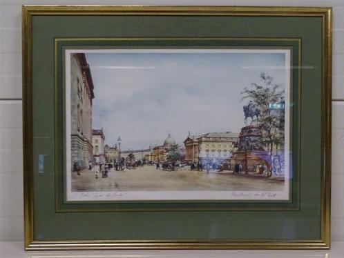 A5257 Kleuren ets - Berlijn, Antiek en Kunst, Kunst | Etsen en Gravures, Ophalen of Verzenden