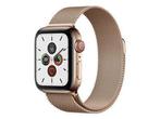 Apple Watch 5 44 mm Inox- E-SIM - bracelet Milan - Neuf, Bijoux, Sacs & Beauté, Montres connectées, Rose, Apple, IOS, Enlèvement ou Envoi