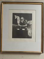 Jan Bastiaensen Linosnede, Antiek en Kunst, Kunst | Etsen en Gravures, Ophalen of Verzenden