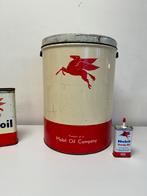 Bidon d'huile Mobiloil Pegasus XL, Collections, Utilisé, Enlèvement ou Envoi, Panneau publicitaire