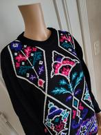 leuke vintage trui, Maat 38/40 (M), Verzenden, Zwart, Zo goed als nieuw