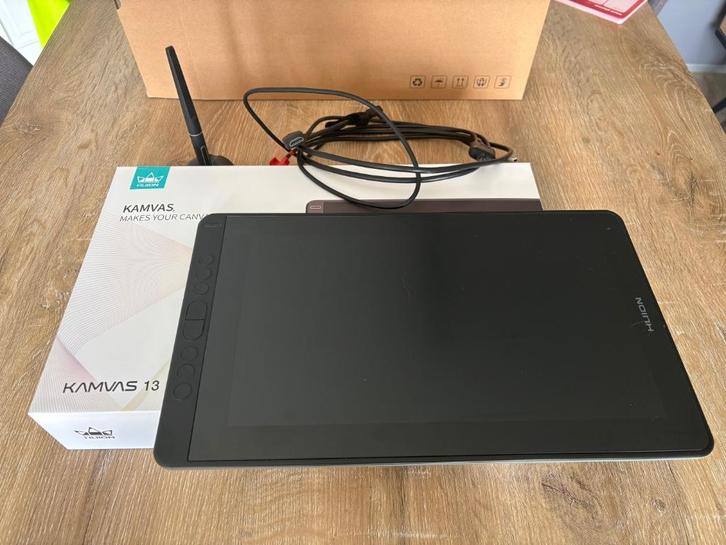 Huion Kamvas 13 zwart, Computers en Software, Tekentablets, Zo goed als nieuw, Bedraad, Ophalen of Verzenden