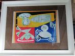 Picasso Mixed Media  '' Kindertekeningen ''  stempels a.z, Antiek en Kunst, Verzenden