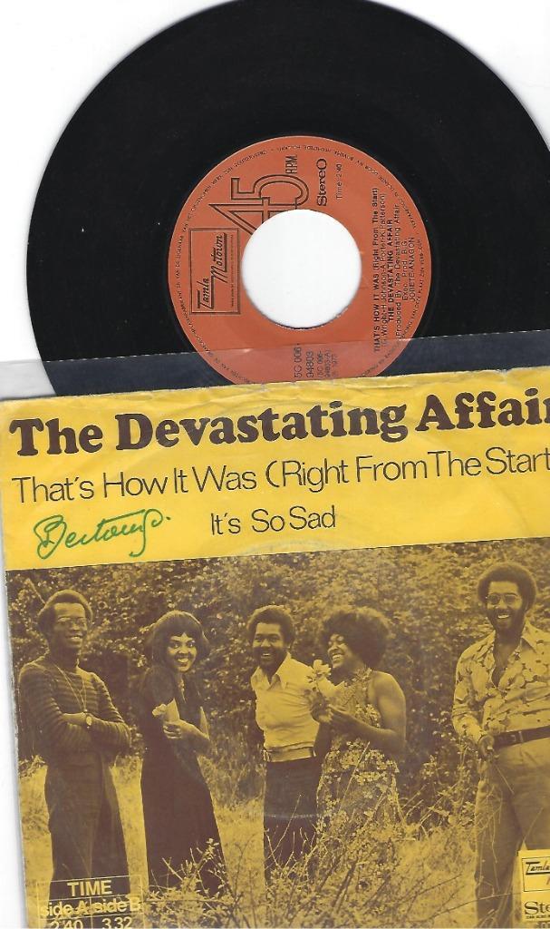 The Devastating Affair – That's How It Was, Cd's en Dvd's, Vinyl Singles, Gebruikt, Single, R&B en Soul, 7 inch, Ophalen of Verzenden