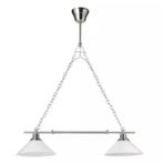 Lustre double suspensions - Etat neuf, Ophalen, Zo goed als nieuw, Glas