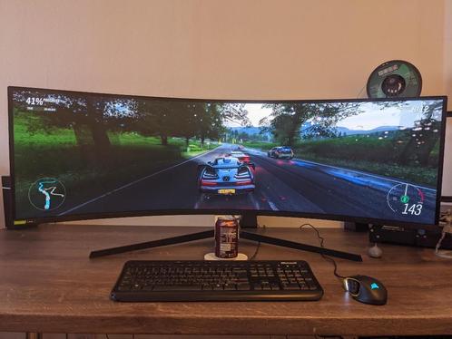 Samsung Odyssey Neo G9 (49 inch) Curved Monitor, Computers en Software, Monitoren, Zo goed als nieuw, 201 Hz of meer, Gaming, Hoofdtelefoonaansluiting