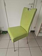 4 chaise en cuir vert pomme, Maison & Meubles, Chaises, Comme neuf, Quatre, Cuir, Enlèvement ou Envoi