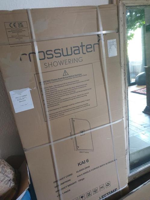 Pare baignoire CROSSWATER NEUF & EMBALLE (encore scellé), Huis en Inrichting, Badkamer | Badkamermeubels, Nieuw, Overige typen