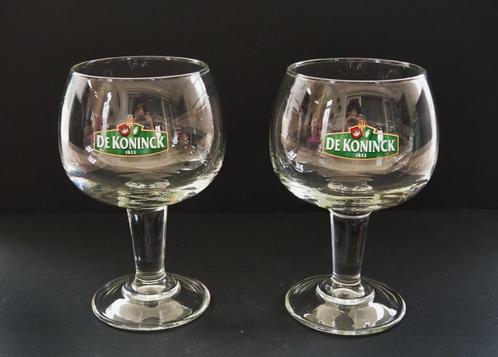 2 Bierglazen voor De Koninck - Bolleke, Verzamelen, Glas en Drinkglazen, Zo goed als nieuw, Bierglas, Ophalen of Verzenden