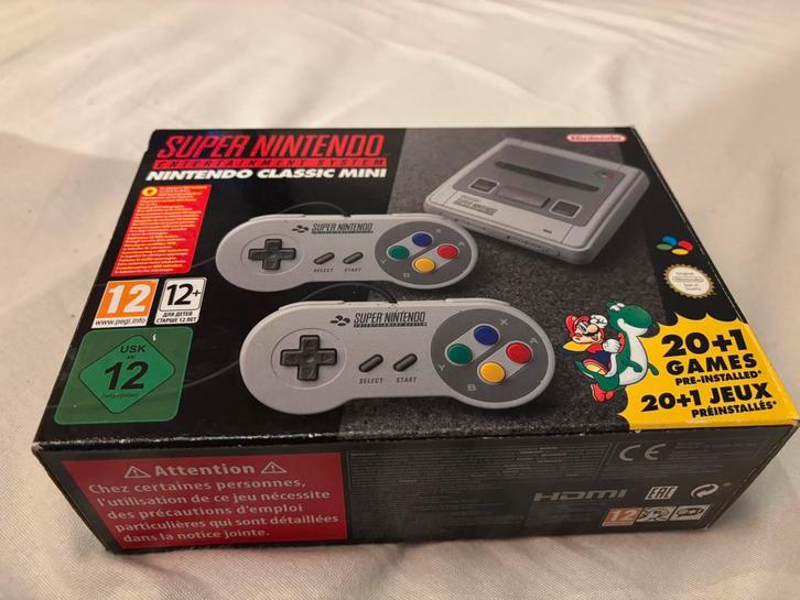 Classic Mini: Super Entertainment System, Games en Spelcomputers, Spelcomputers | Nintendo Super NES, Nieuw, Met 2 controllers