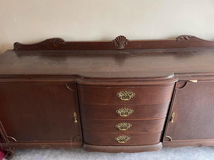 Buffet en chene, Maison & Meubles, Armoires | Dressoirs, Utilisé, 200 cm ou plus, 25 à 50 cm, Avec tiroir(s), Chêne, Enlèvement