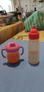 speelgoed 2 melkflesjes voor baby pop, Ophalen of Verzenden, Zo goed als nieuw, Babypop