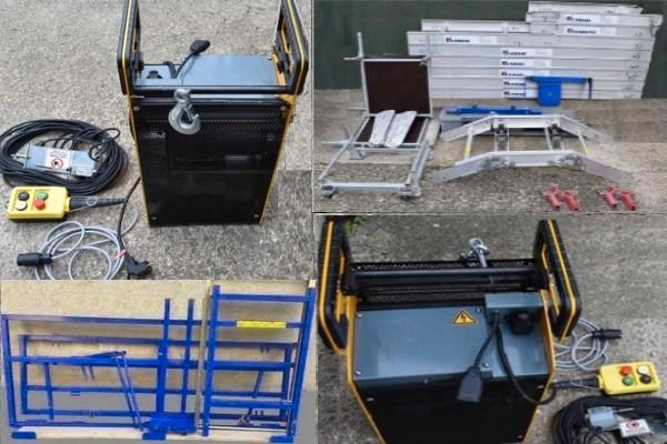 Monte charge comabi 200 kg hauteur  15 m + options, Bricolage & Construction, Monte-charges, Comme neuf, Ascenseur de chantier