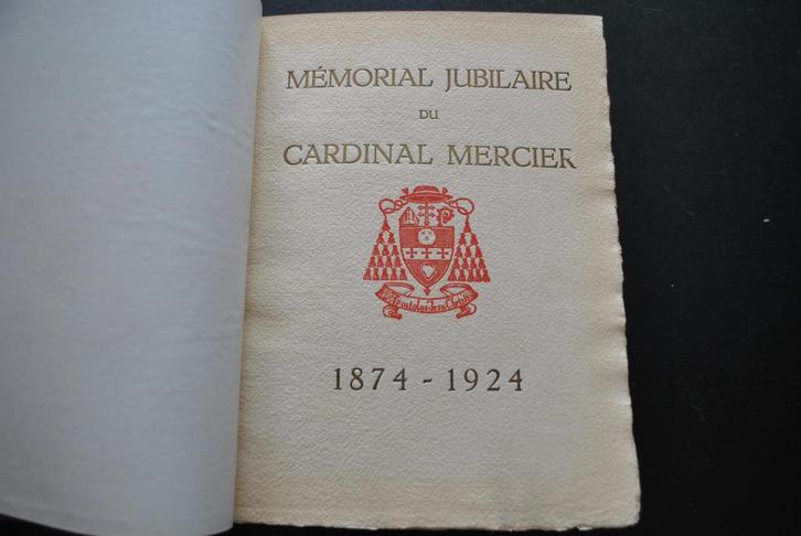 MEMORIAL JUBILAIRE DU CARDINAL MERCIER 1874 1924 reliure, Livres, Religion & Théologie, Utilisé, Christianisme | Catholique, Enlèvement ou Envoi